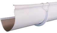 Profile of half-round gutter